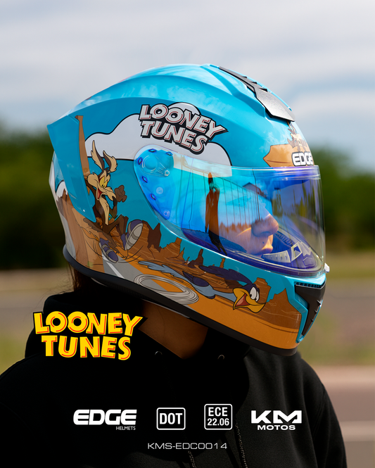 CASCO CERRADO COYOTE Y CORRECAMINOS VIS/TORNASOL EDGE TALLA "L"  DOT