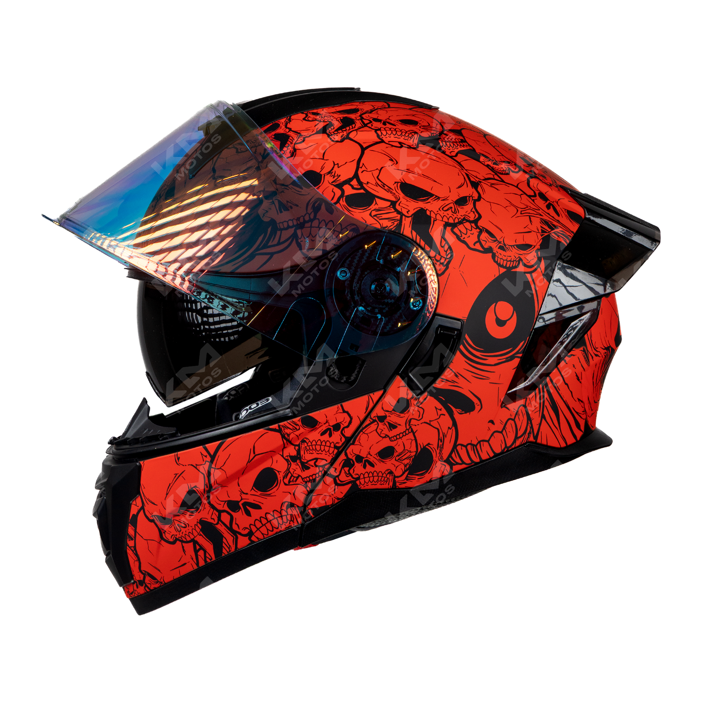 CASCO MODULAR SKULL LITMUS CON LED VIS/ROJA DOBLE EDGE TALLA "XL" DOT/ECE