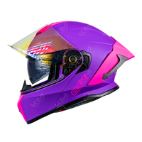 CASCO MODULAR GX7 PURPLE PINK VIS/AZUL DOBLE EDGE TALLA "L" DOT/ECE