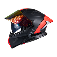 CASCO MODULAR GX7 BLACK RED VIS/ROJO DOBLE EDGE TALLA "XL" DOT/ECE