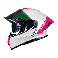 CASCO MODULAR GX7 WHITE PINK VIS/PINK DOBLE EDGE TALLA "L" DOT/ECE