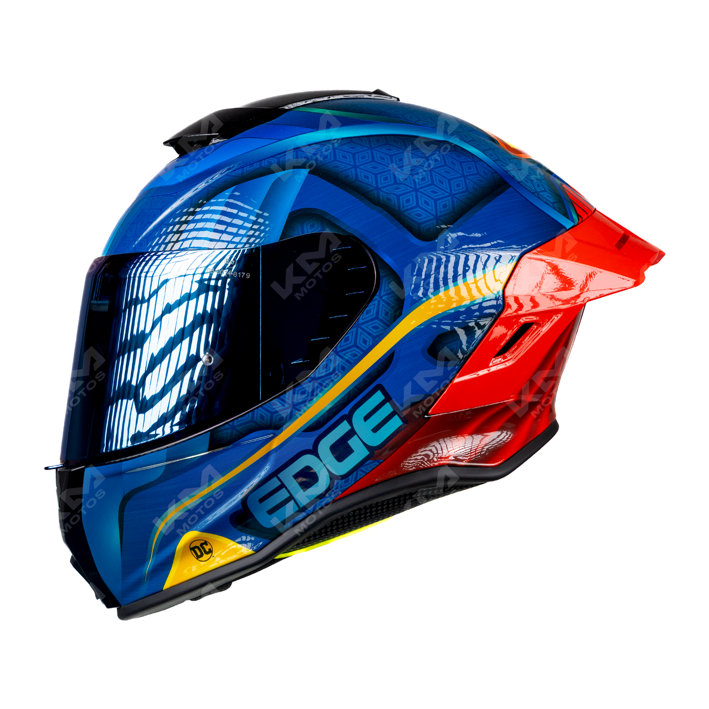 CASCO CERRADO SUPERMAN #2 VIS/AZUL EDGE TALLA "XL" DOT/ECE
