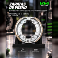 ZAPATAS DE FRENO YBR/GXT200/HJ125/GN125/EN125/CRUX/XTZ/DT175