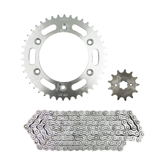 Kit de tracción 43T/15T para motos XM250, XR150 y BROSS 125, con cadena 520H, marca Universal.