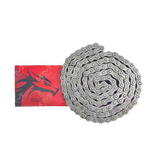 CADENA 128L -428H GRIS REFORZADA DRAGON - KMMOTOSHN