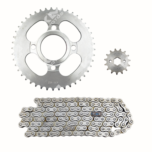 KIT DE TRACCION 45T/15T -428H FT150/CG150 DE BUJES  CADENA 136L