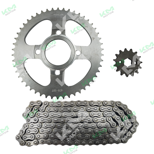 Kit de tracción 50T/15T para arrastre de camiones, incluye bujes 136L Dragon, compatible con modelos FT150 y CG150.