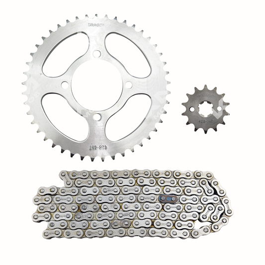 KIT DE TRACCION 45T/14T -428H YBR125   CADENA 136L - KMMOTOSHN