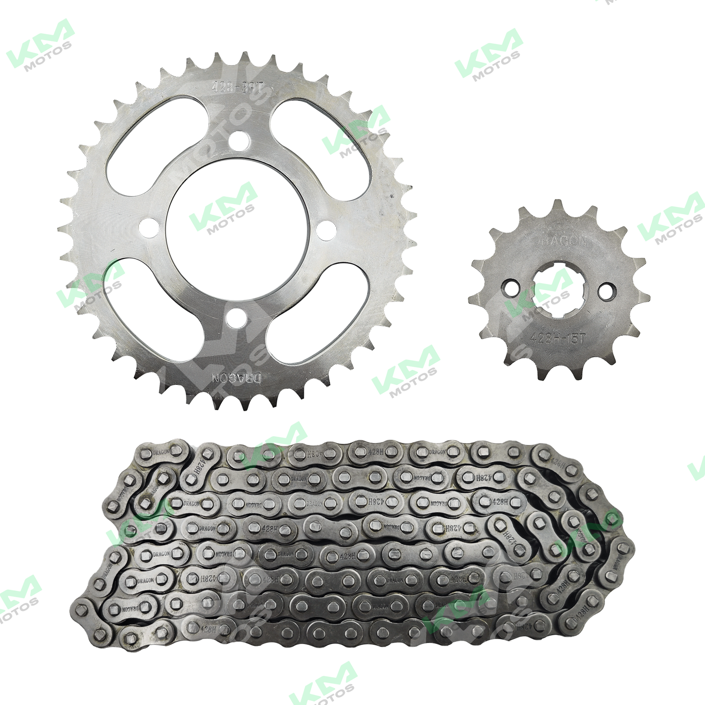 KIT DE TRACCION(ARRASTRE) 39T/15T -428H 150Z/CR1 128L DRAGON/FT125