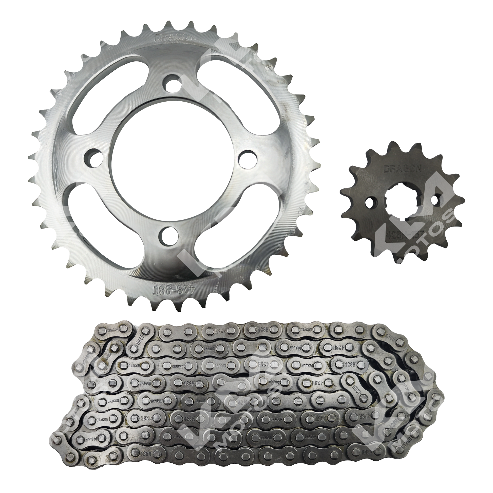 KIT DE TRACCION 38T/15T -428H CGL125/HJ125-2D/FT125 128L DRAGON