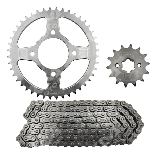 KIT DE TRACCION 44T/14T -428H RTR180 APACHE TVS DRAGON - KMMOTOSHN