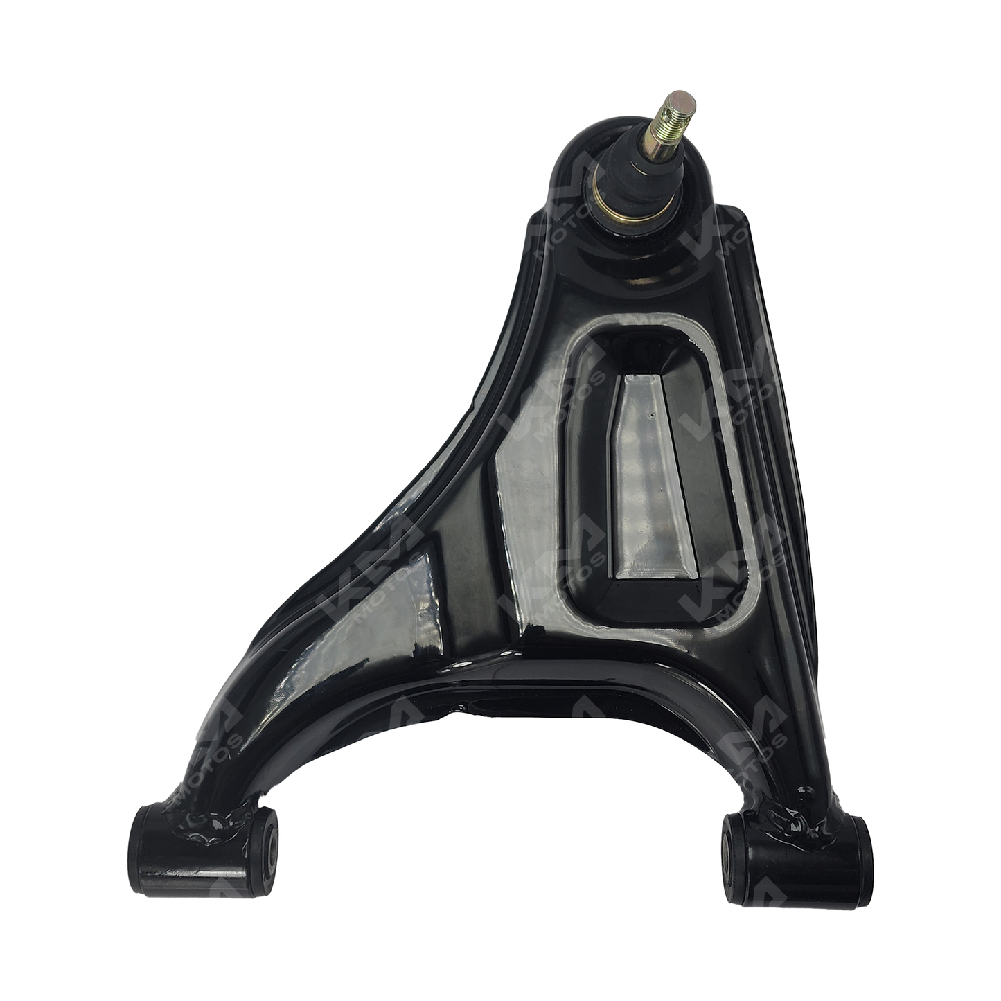 Brazo izquierdo de suspensión para ATV Italika ATV250 camuflaje, con reversa, marca KMS, en imagen de pieza de repuesto.
