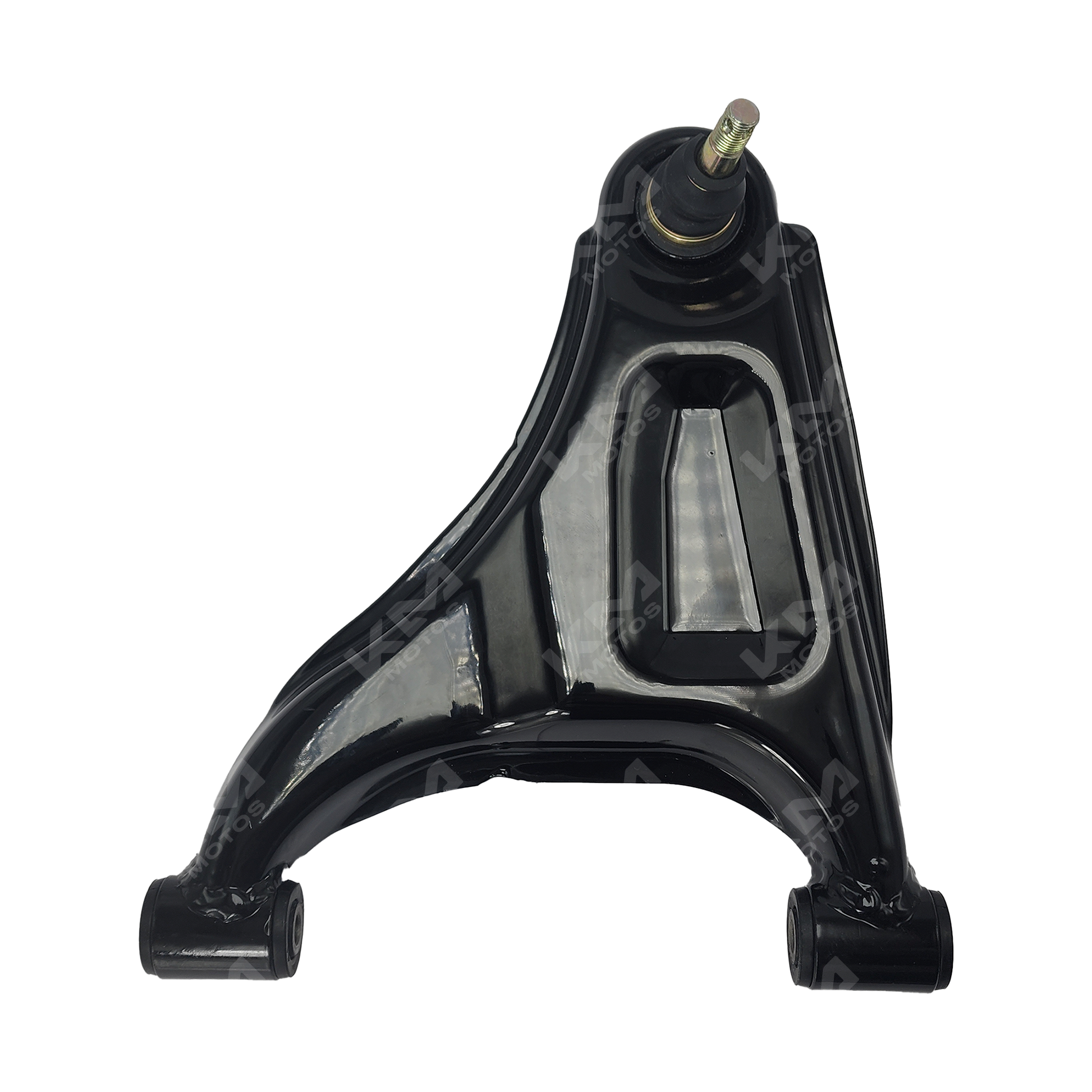 Brazo izquierdo de suspensión para ATV Italika ATV250 camuflaje, con reversa, marca KMS, en imagen de pieza de repuesto.