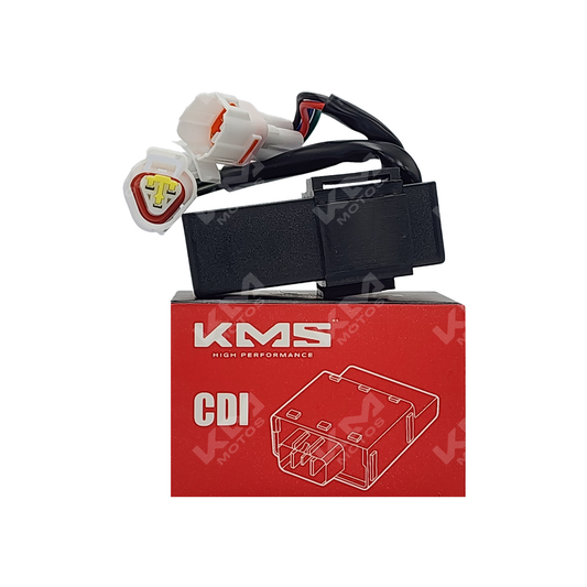 Unidad CDI KMS para ATV250 Italika con camuflaje, reversa y control de kilómetros, visible en la imagen.