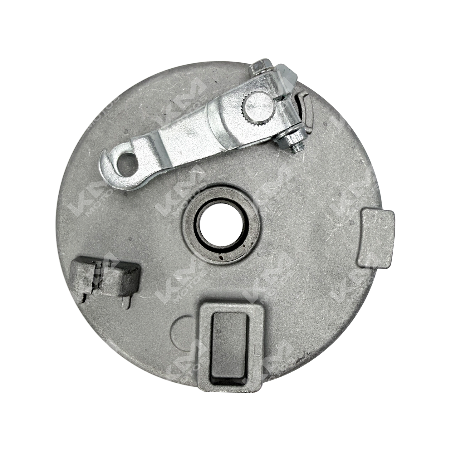Left brake shoe for KMS Italika ATV models including ATV180, ATV150 Sport, with reverse option, shown in an image.