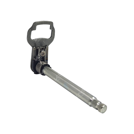 Eje selector de cambios universal para ZX200L, componente de transmisión, en color metálico con detalles negros y roscas.