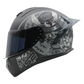 CASCO CERRADO NEGRO/GRIS MATE SAMURAY MH613 HS2 D.V. VISERA OSCURA "M"