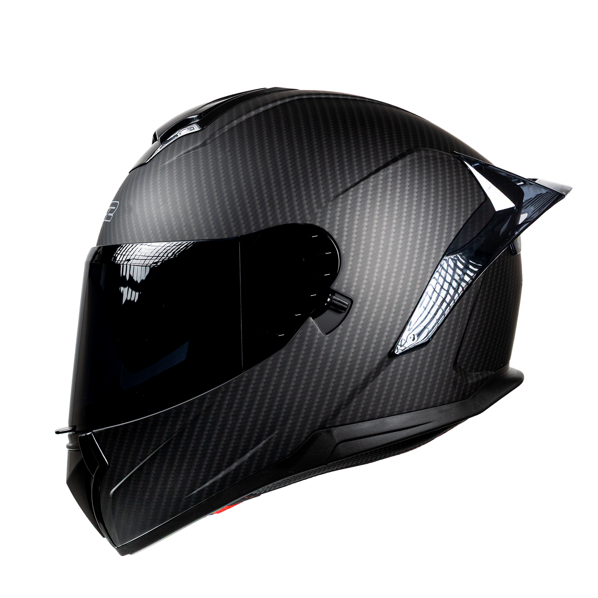 CASCO CERRADO NEGRO/FIBRA DE CARBONO MH613 HS2 D.V. VISERA OSCURA "M"