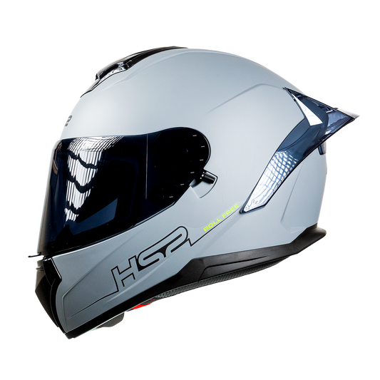 CASCO CERRADO GRIS MH613 HS2 D.V. VISERA OSCURA "M"