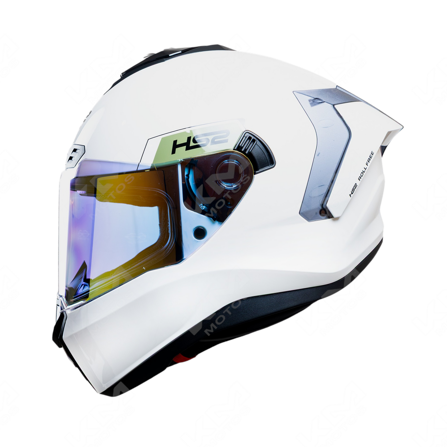 Casco integral KM Motos Neo ZL-615 HS2 D.V. con visera fotocromática dorada en tamaño XXL, protección y estilo para motociclistas.