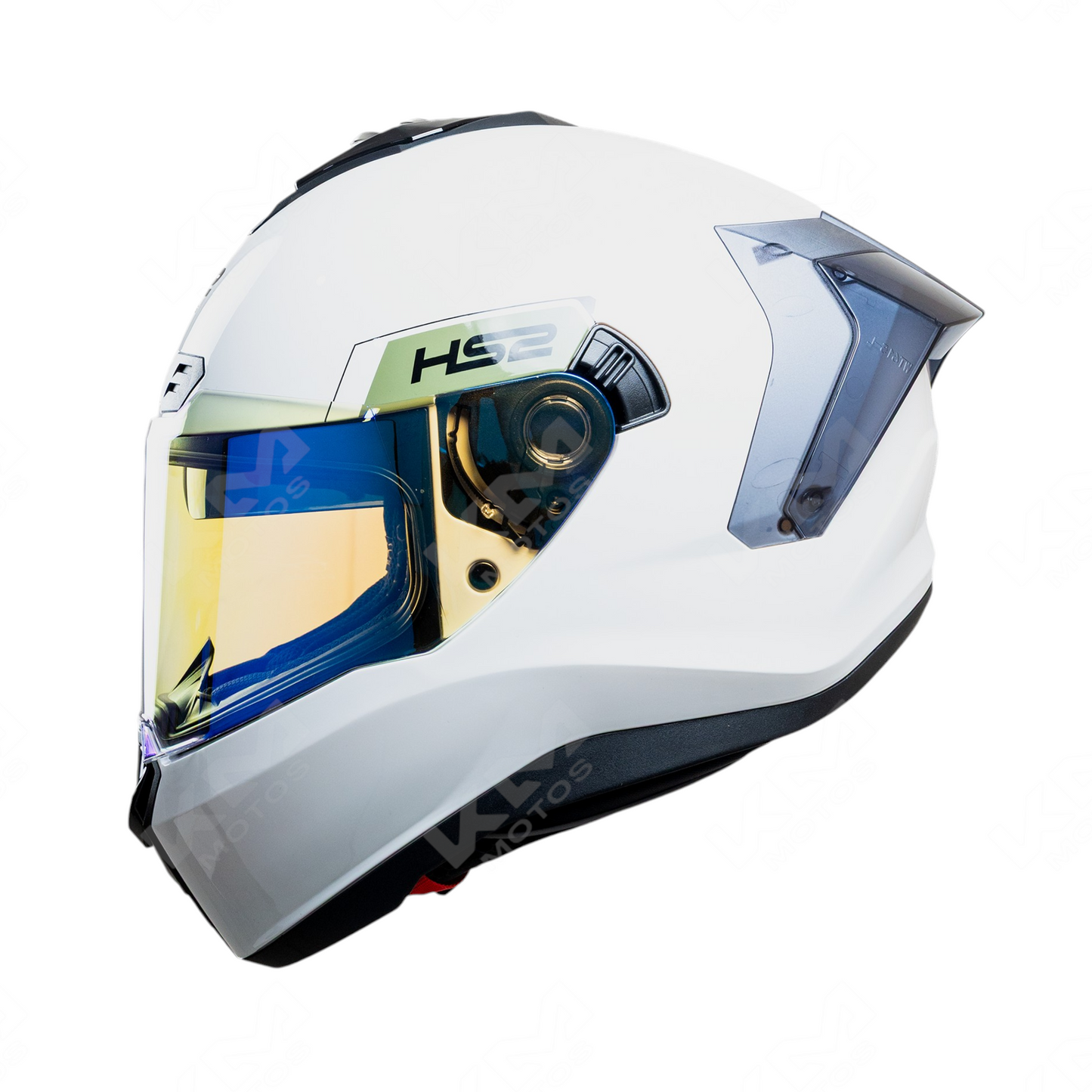 Casco integral cerrado KM Motos Neo ZL-615 HS2 D.V. con visera fotocrómica azul tamaño XXL, protección y estilo para motociclistas.