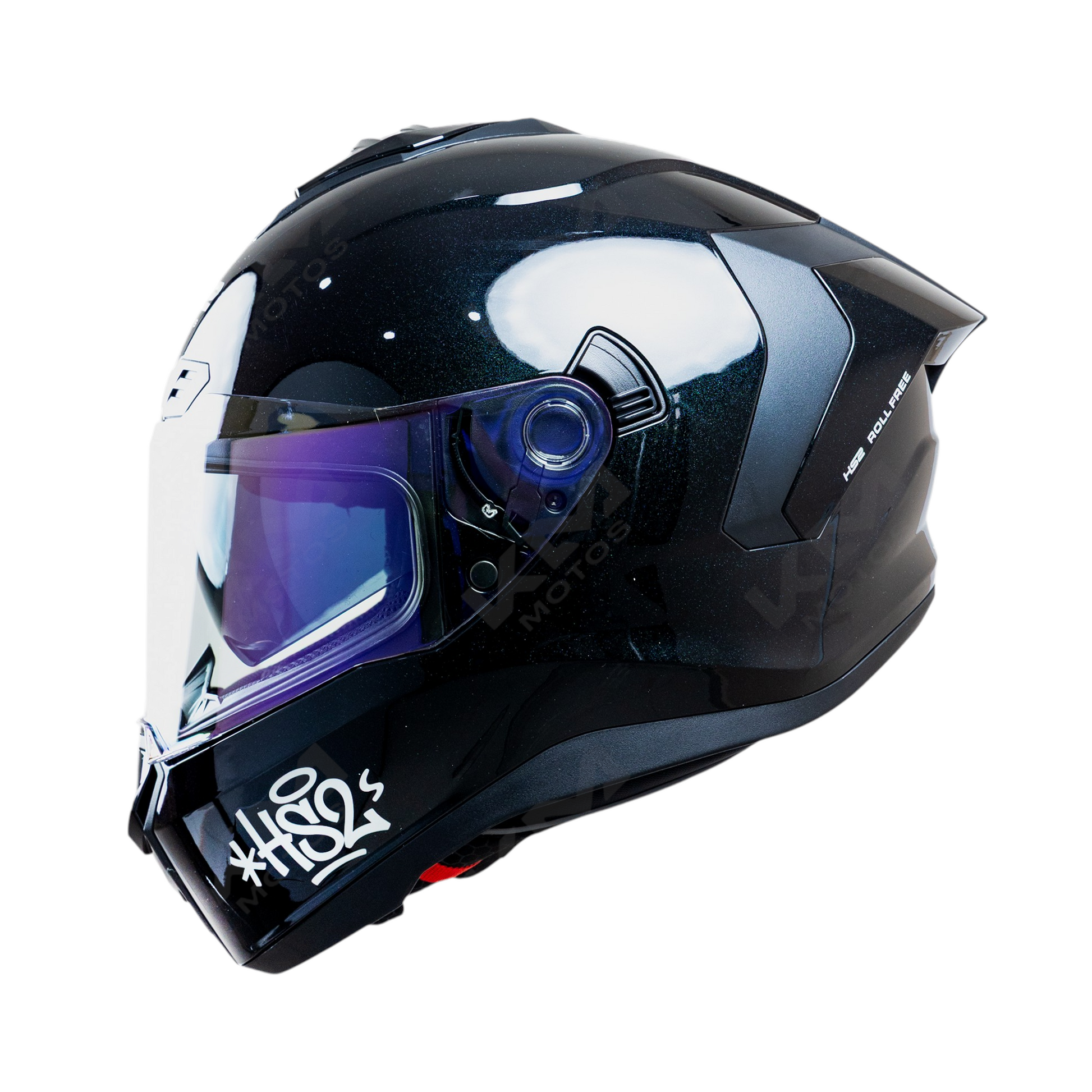 Casco integral negro KM Motos Neo Camaleón ZL-615 HS2 con visera fotocromática turnasol XXL, protección y estilo para motociclistas.