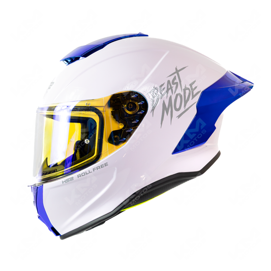 CASCO CERRADO BEAST MODE BLANCO #2 ZL-602 HS2 D.V. VISERA FOTOCROMATICA "M"