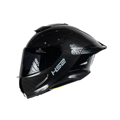 Casco integral de fibra de carbono HS2 ZL-602 HS2 con visera oscura, cierre cerrado, para motocicleta, homologado ECE/DOT.