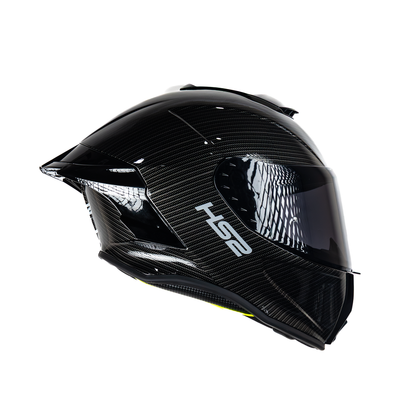 Casco integral HS2 ZL-602 HS2 fibra de carbono con visera oscura y cierre lateral, homologado ECE/DOT, vista derecha.