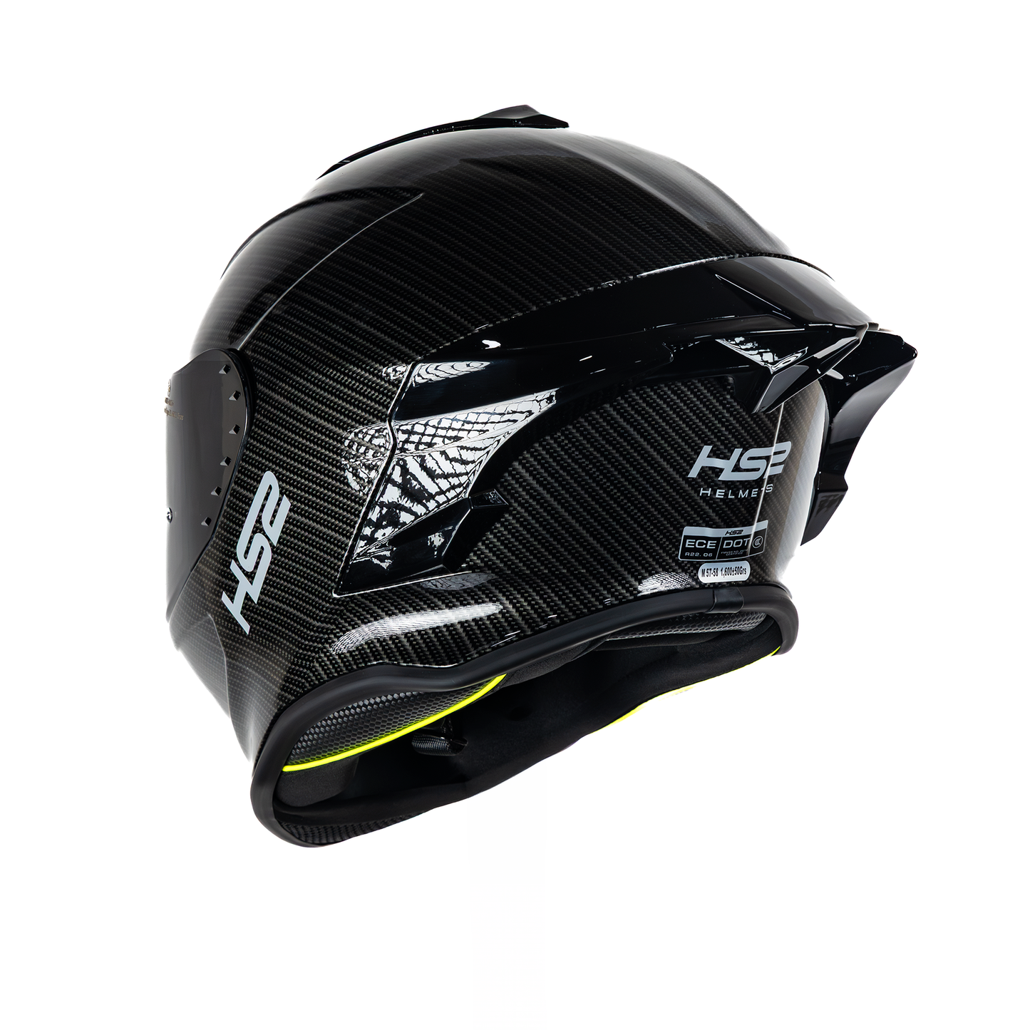 Casco integral HS2 ZL-602 HS2 fibra de carbono con visera oscura, cierre en "L", certificado ECE/DOT, protección y estilo.