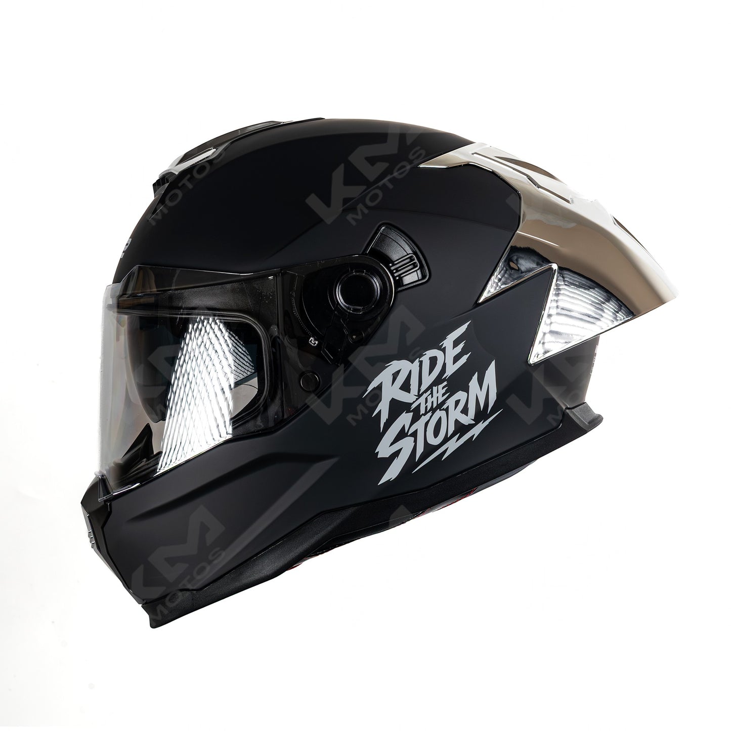 Casco integral HS2 Ride the Storm ZL-616 HS2 con visera fotocromática plateada y certificación ECE/DOT, diseño cerrado y seguro