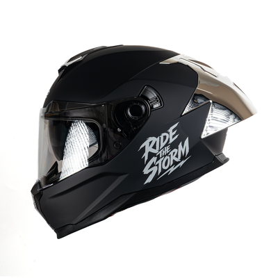 CASCO CERRADO RIDE THE STORM ZL-616 HS2 D.V. VISERA PLATEADA FOTOCROMATICA "XL" ECE/DOT