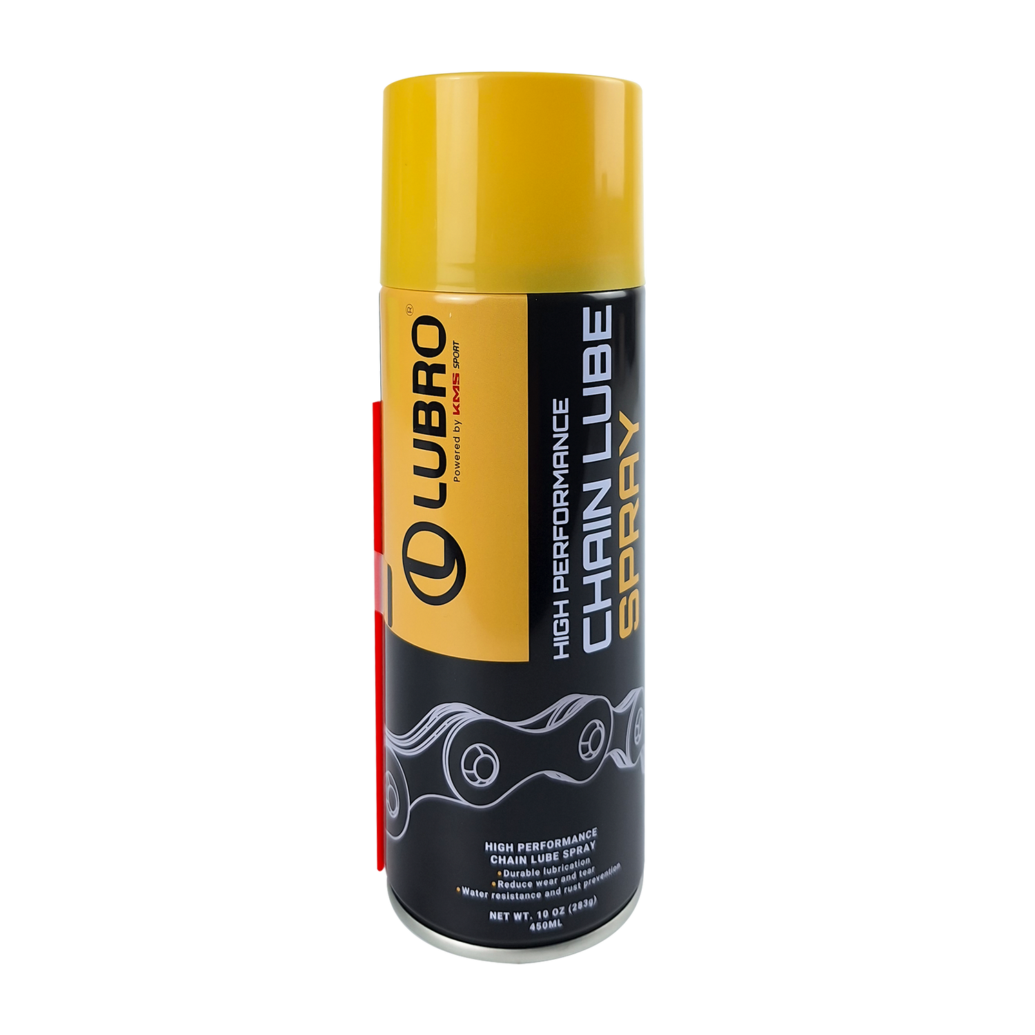 Lubricante para cadena KM Motos de 450ml, envase con tapa, ideal para mantener cadenas de motocicleta en buen estado
