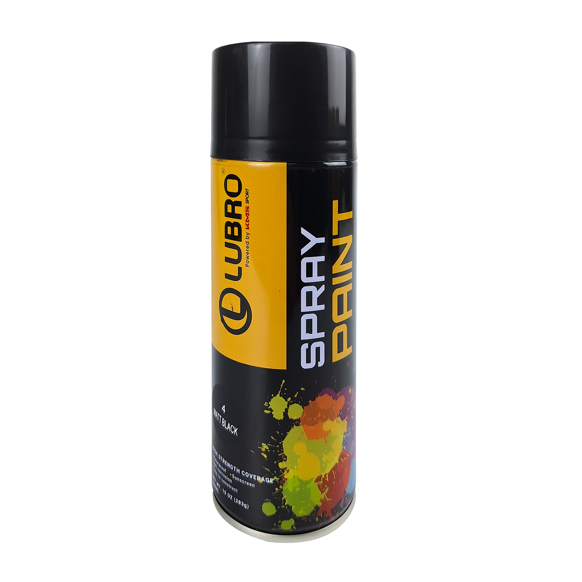 PINTURA EN SPRAY NEGRO MATE LUBRO - KMMOTOSHN