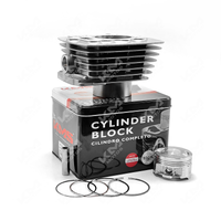 KIT DE CILINDRO CG150/FT150/DM150/STD + PISTON BAJO GRIS KMS