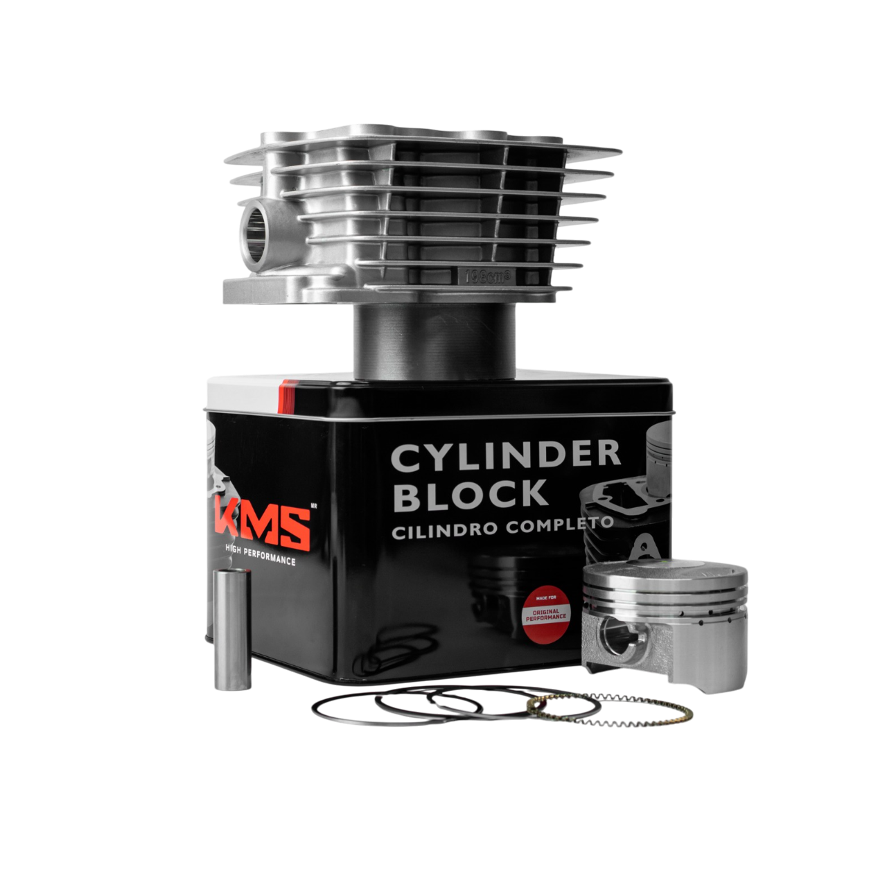 KIT DE CILINDRO (CAJA METAL) GRIS CG200-67 198 VARILLA KMS - KMMOTOSHN