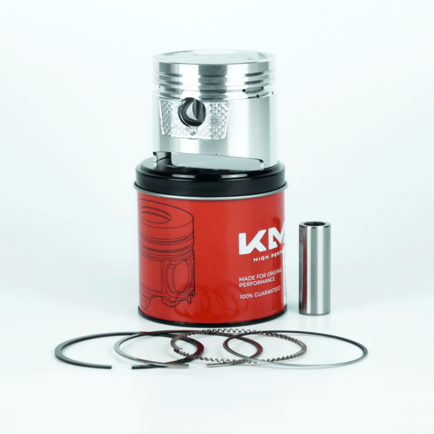 KIT DE PISTON(CAJA METAL) CG150 ALTO KMS
