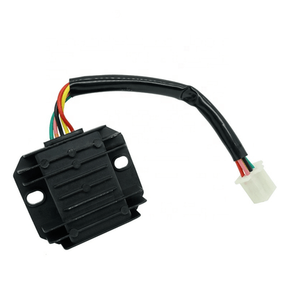 Regulador de voltaje KMS para CG125 y STD con 4 líneas, componente eléctrico para motos, imagen del regulador en color metálico