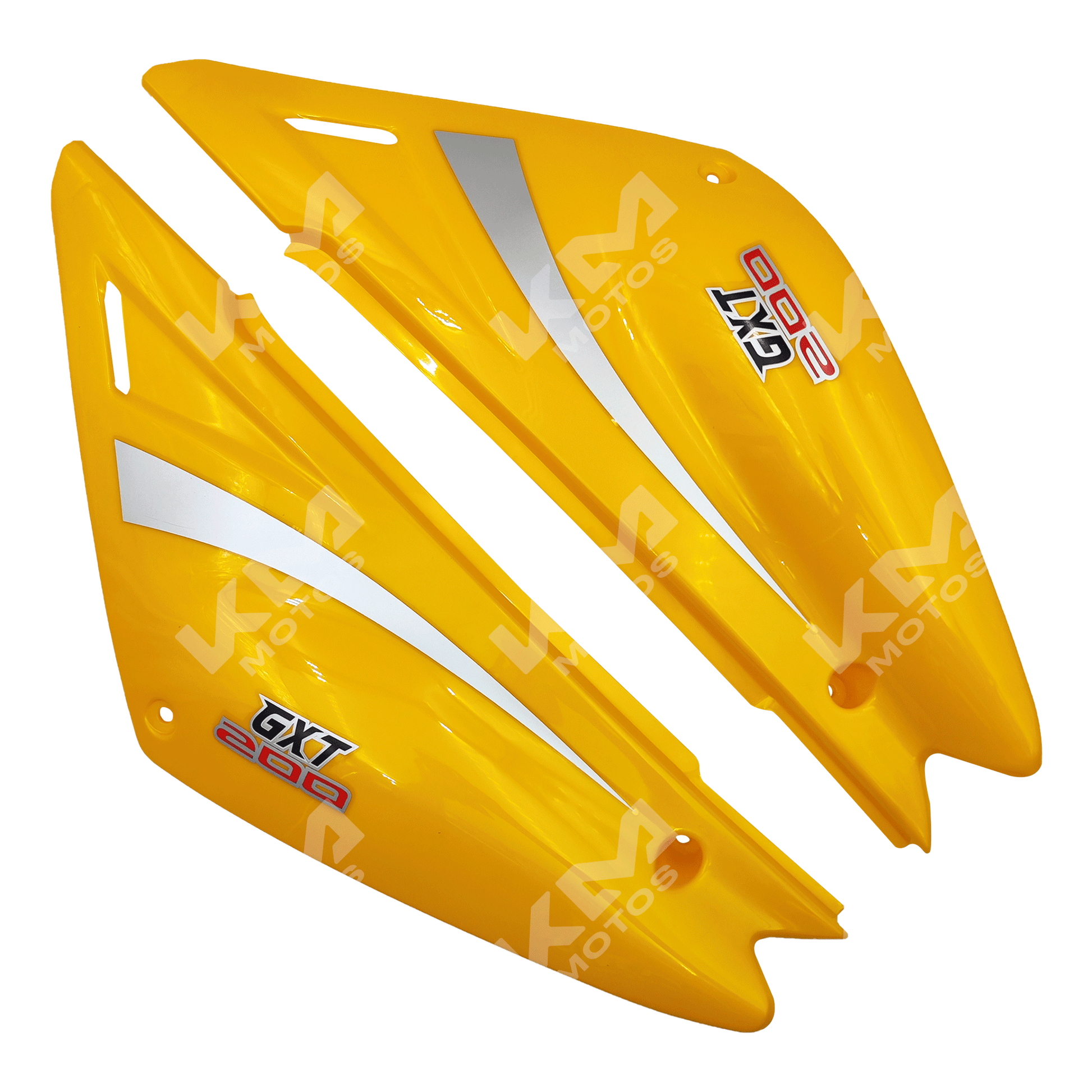 TAPADERAS LATERALES GXT200/KMF AMARILLO KMS - KMMOTOSHN