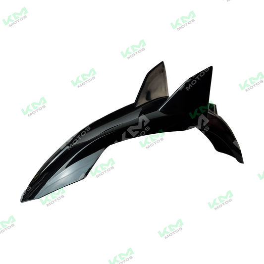 Guardafango negro para ZX150L de KM Motos, resistente y de alta calidad, mostrado en la imagen.