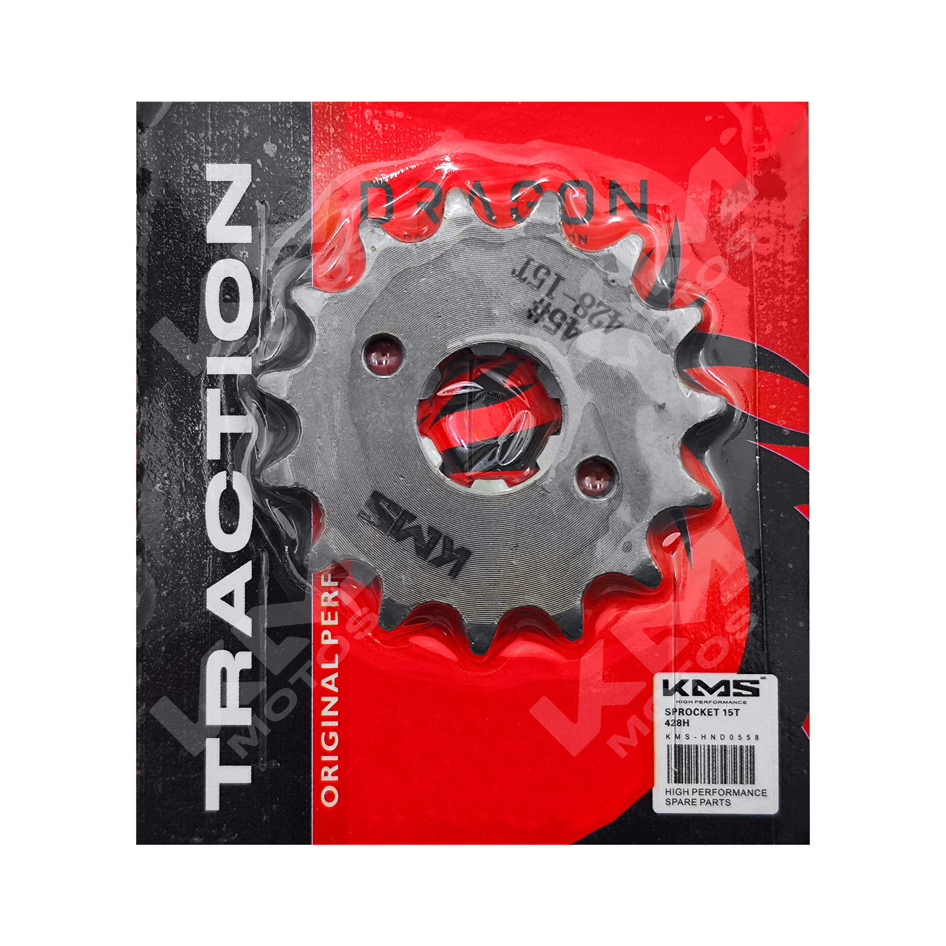 SPROCKET 15T -428H NXR/SERPENTO/HERO/HUNK  KMS - KMMOTOSHN