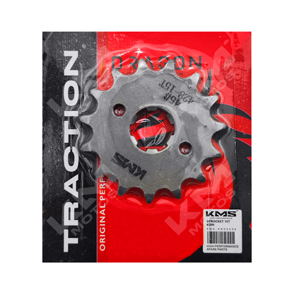 Rueda dentada de 15 dientes para cadena 428H de la marca KM Motos, compatible con NXR, Serpento, Hero y Hunk.