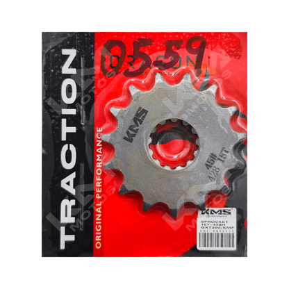 Piñón de 15 dientes para GXT200/ZX200 KM Motos, pieza de engranaje de alta calidad para motos, imagen de la pieza.