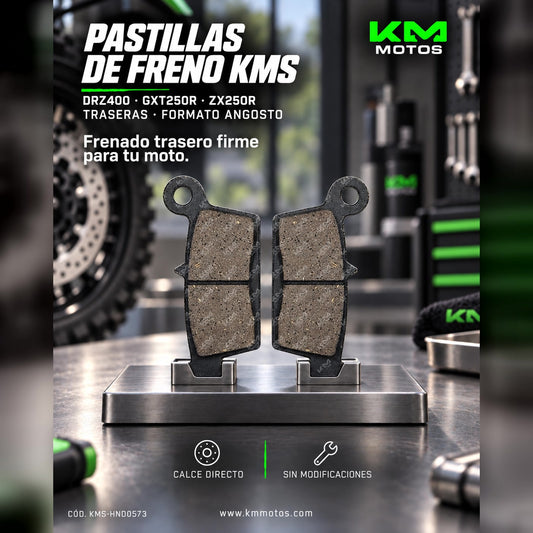 Pastilla de Freno DRZ400/FALCON 400/GXT250R/ZX250R Trasera (ANGOSTA) Kms — KMS-HND0573 | KM Motos