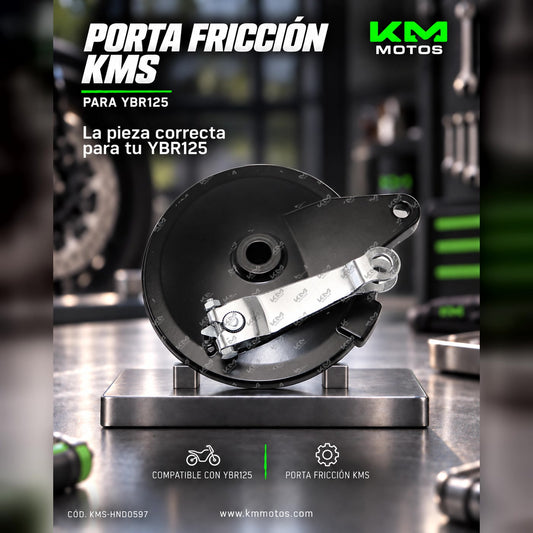 Porta fricción para YBR125 de KM Motos, componente mecánico en imagen con detalles de la pieza de repuesto