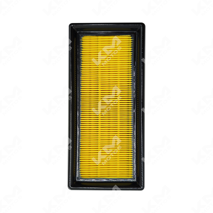 Filtro de aire KM Motos NS200, filtro de alta calidad para motocicleta, muestra el filtro en su forma y material.