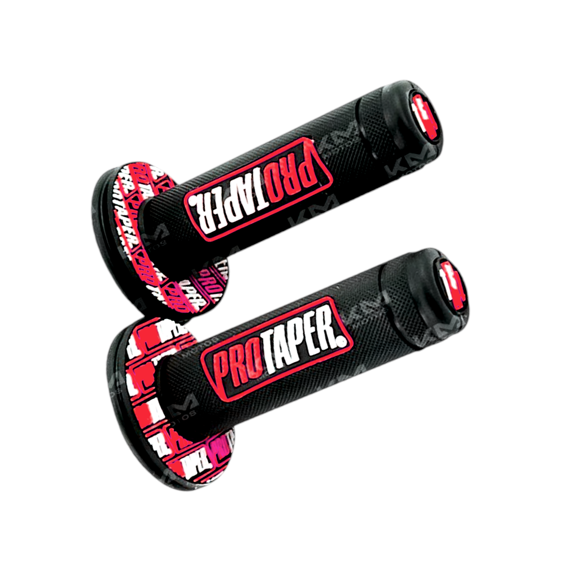 Pez de timón PEPES PROTAPERS rojo y negro de KM Motos, diseño resistente para navegación en agua.
