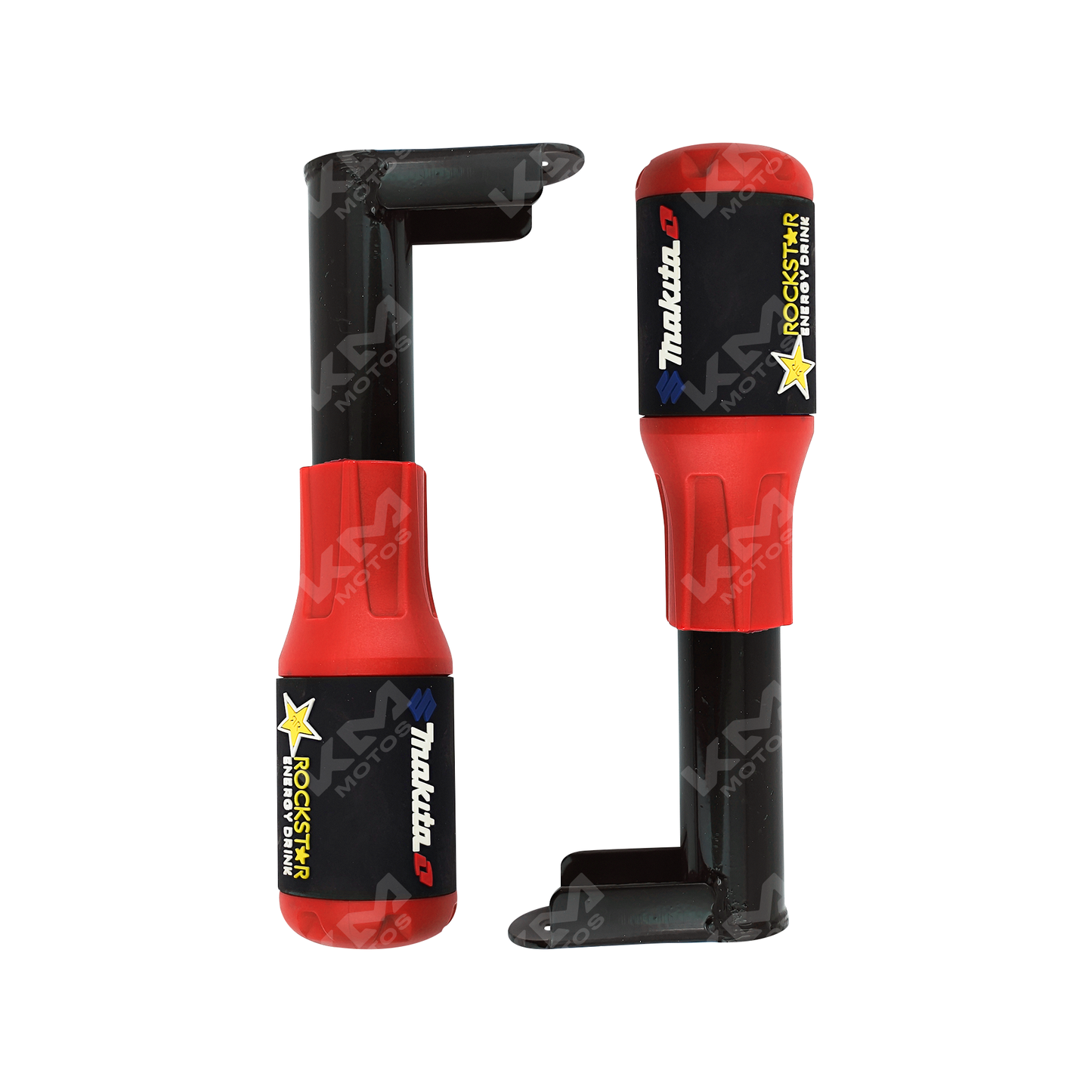Defensas de motor slider KMS de 2 piezas, color rojo, para protección universal de motor en vehículos.