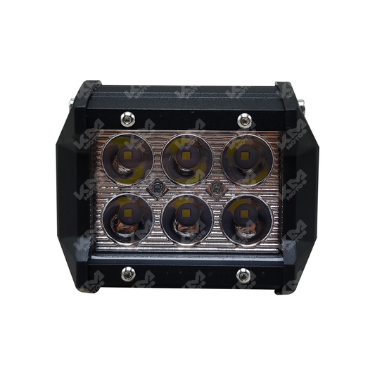 BARRA LED CUADRADA 6P NEGRO KMS