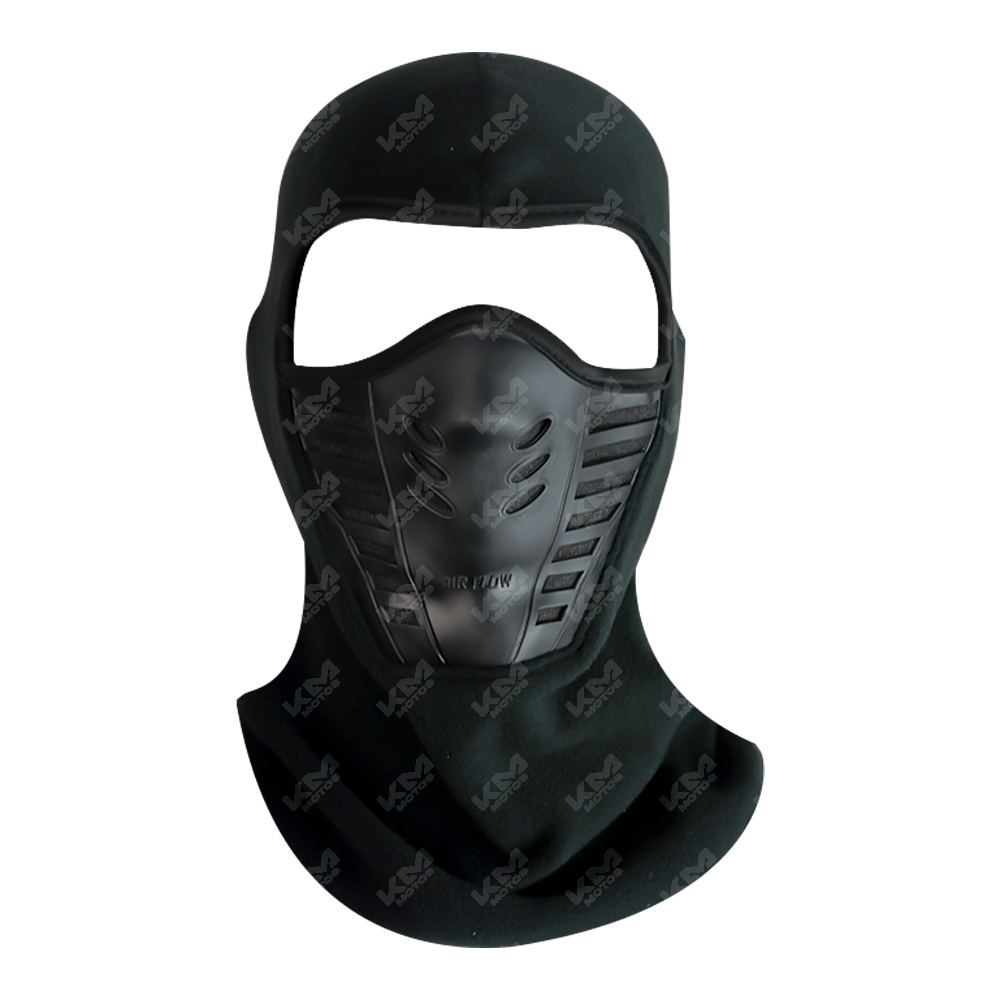 Pasamontana LS02 Sport KMS, accesorio para protección facial y cabeza, en color negro, con diseño ajustado y cómodo.